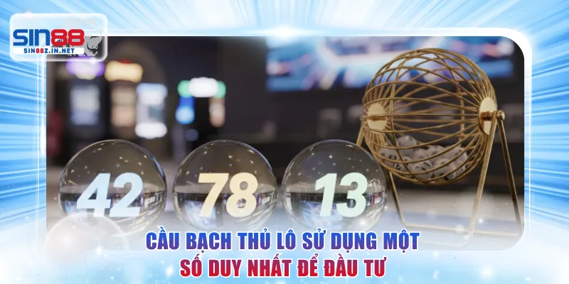 Cầu bạch thủ lô SIN88 sử dụng một số duy nhất để đầu tư